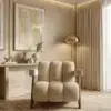 Luxury Sculptural Bouclé Armchair