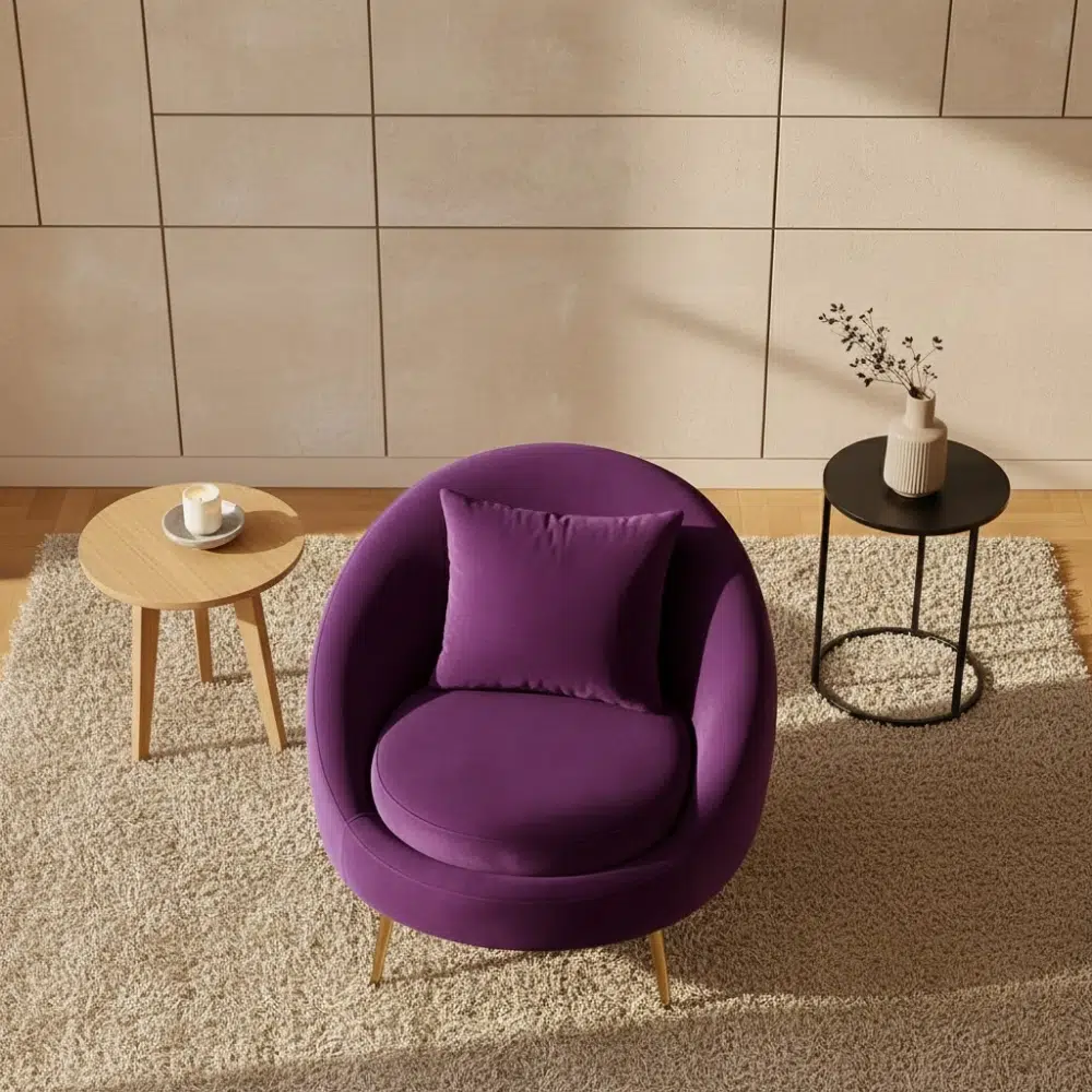 LOFI Luxury Velvet Accent Armchair