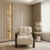 Modern Channel-Tufted Arm Chair