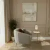 Modern Curved Fabric Armchair