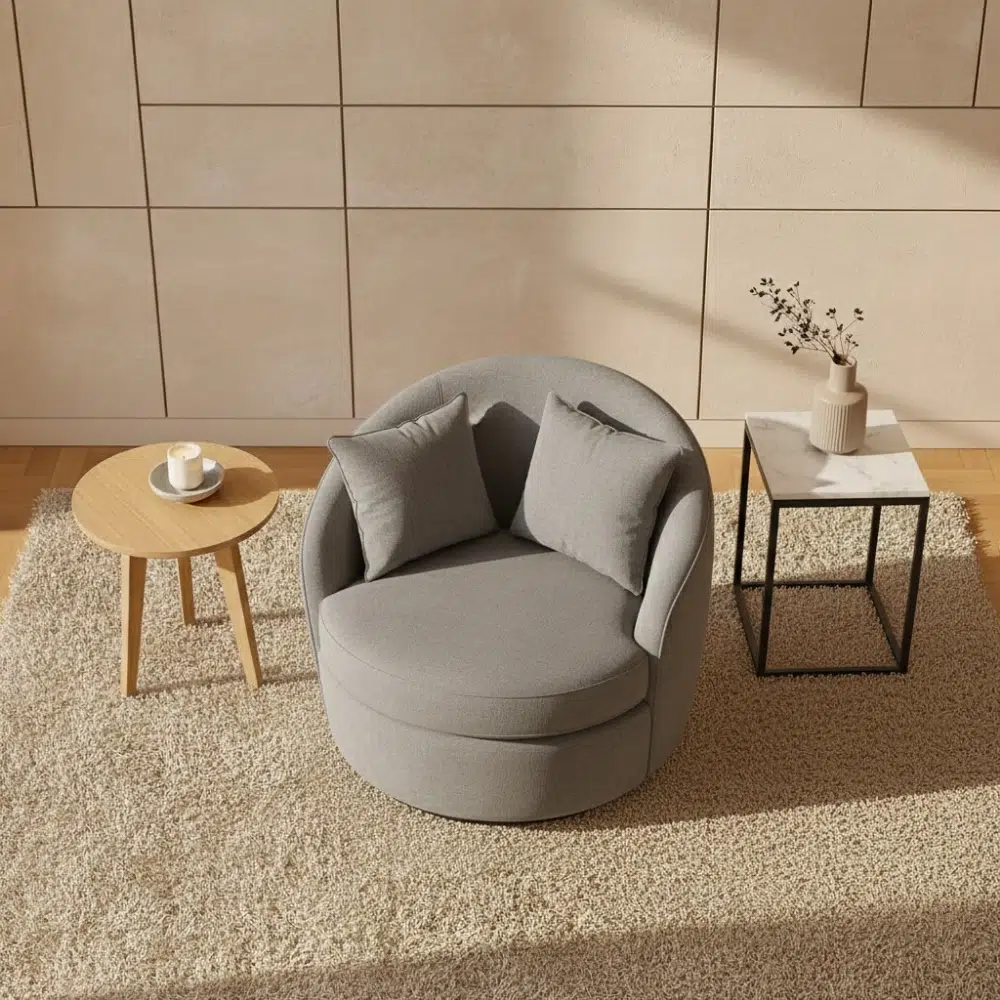 Modern Round Lounge Armchair