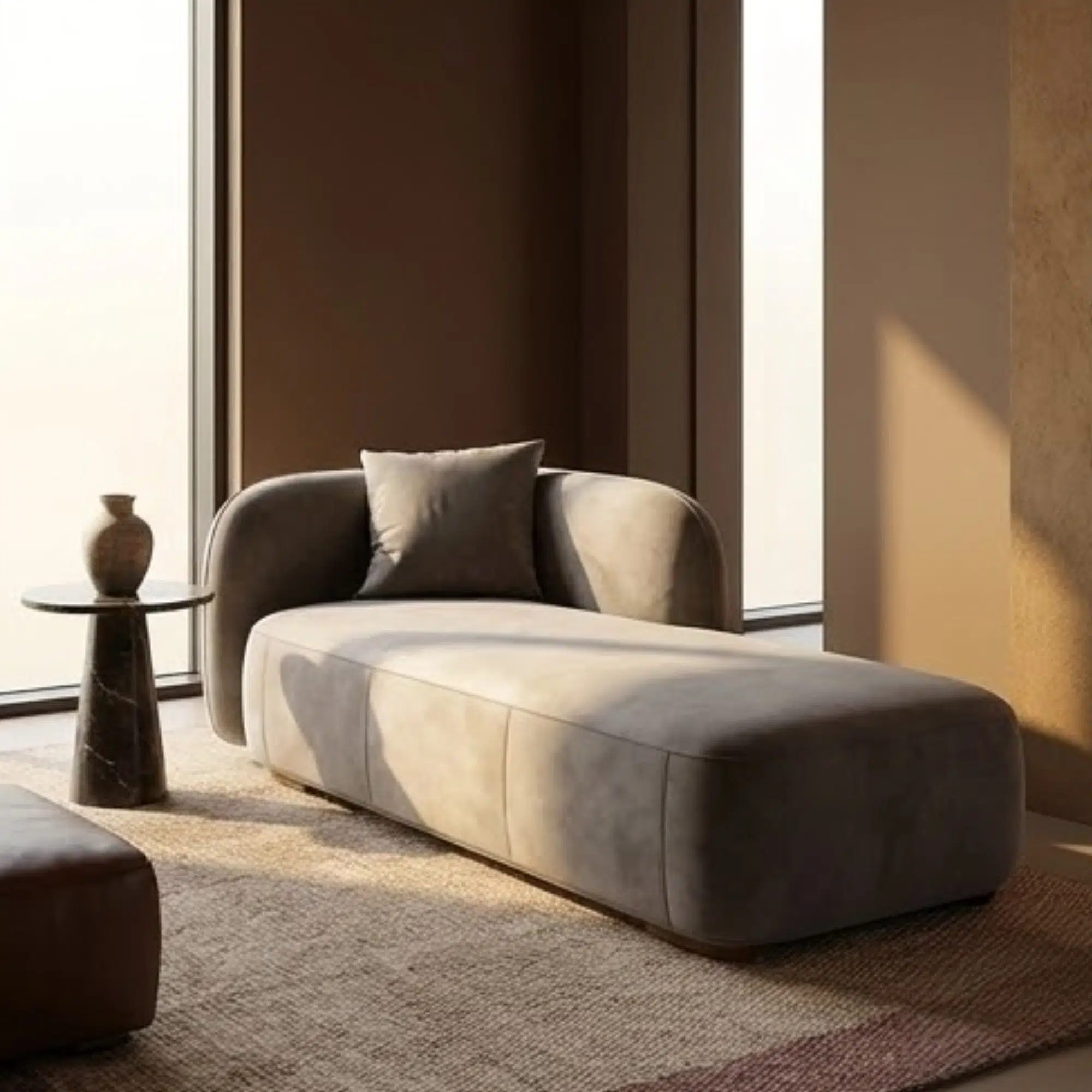 Modern Upholstered Chaise Lounge