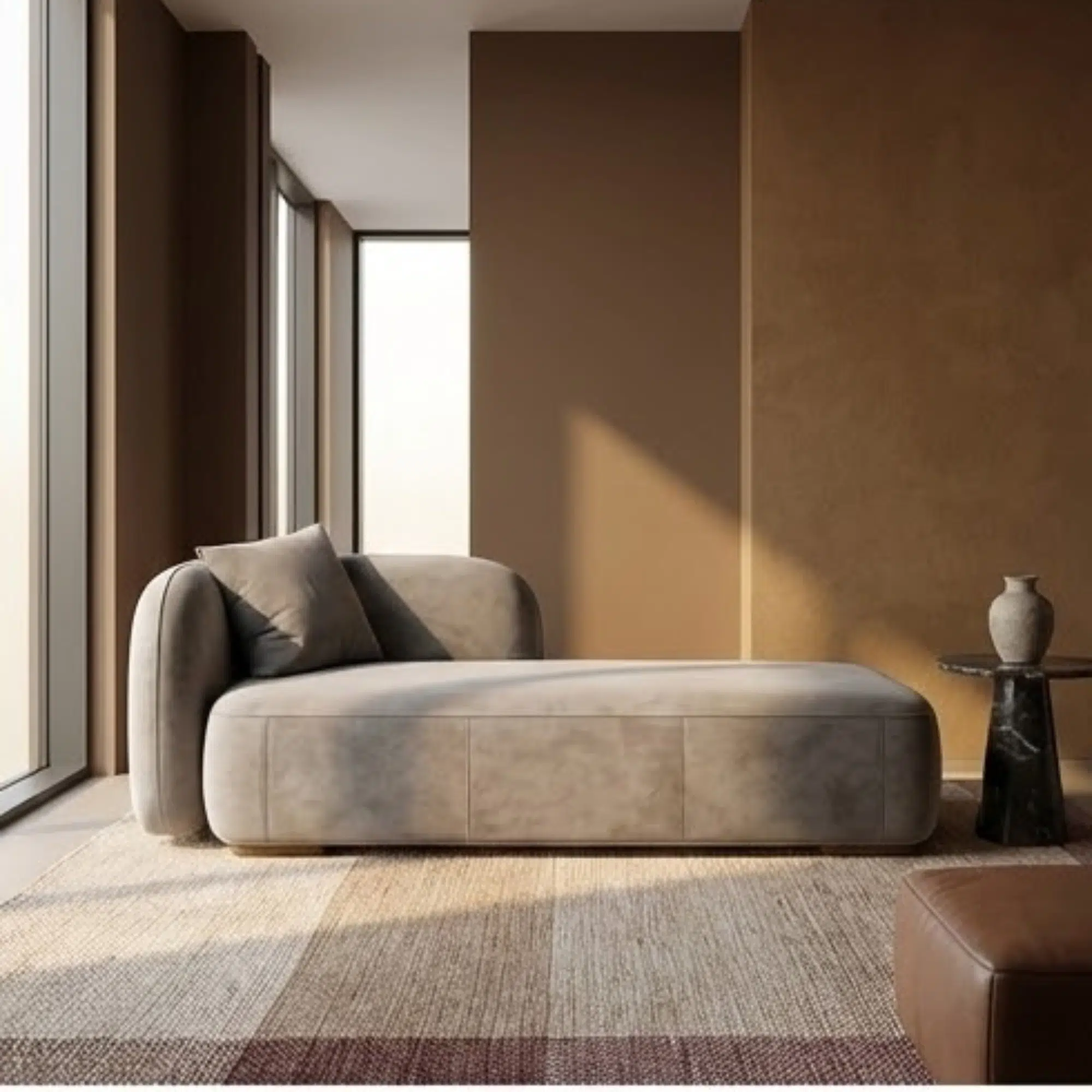 Modern Upholstered Chaise Lounge