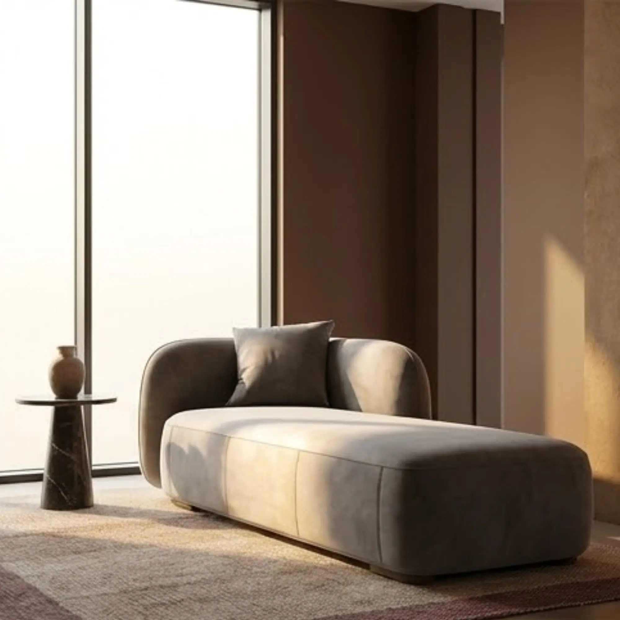 Modern Upholstered Chaise Lounge