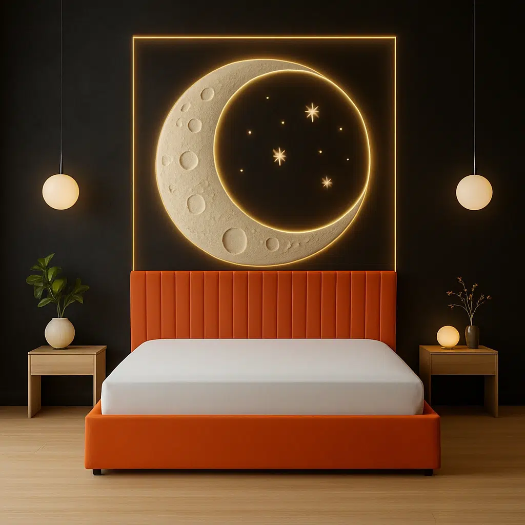 Tufted Line Velvet Bed