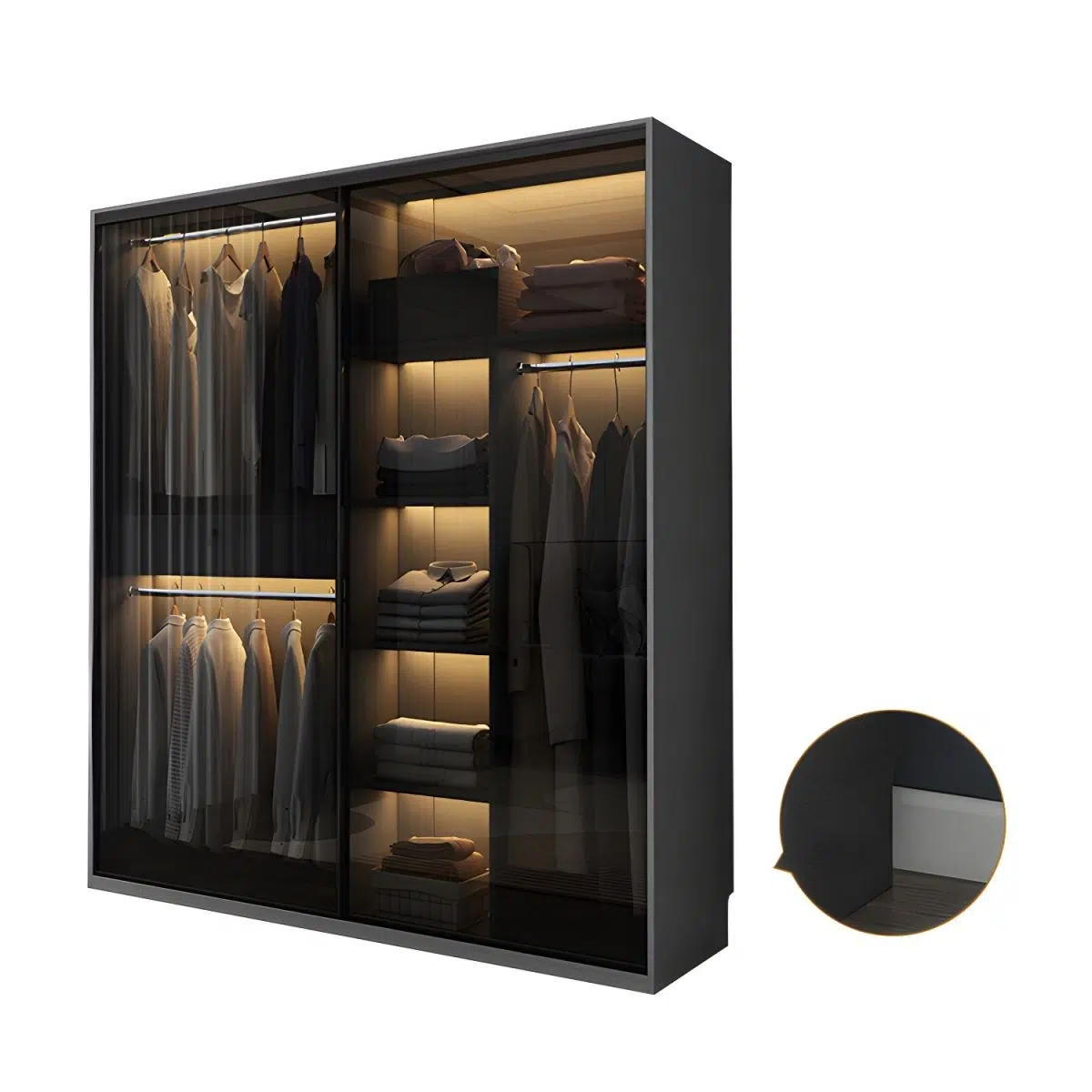 Nova Modern Mirrored Wardrobe