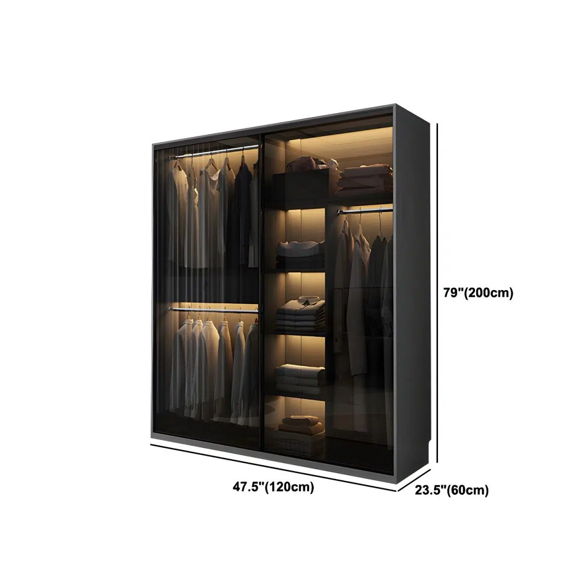 Nova Modern Mirrored Wardrobe