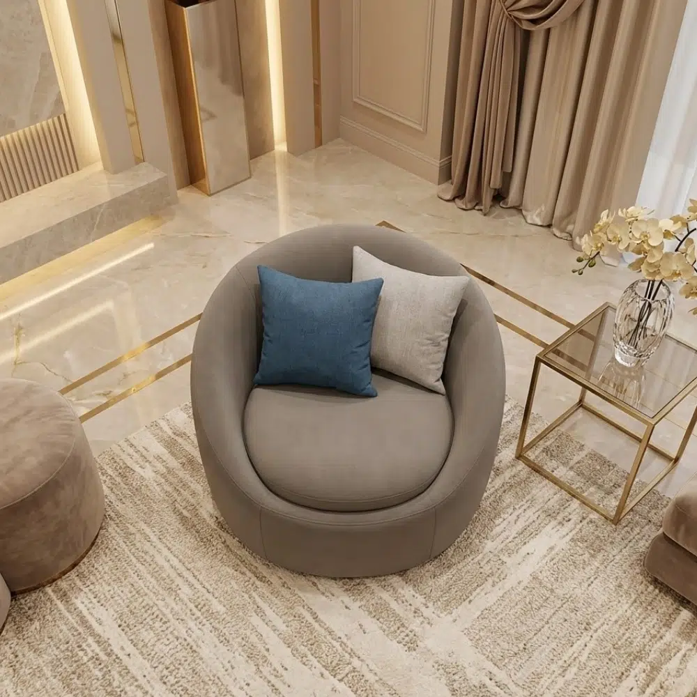 Oversized Fabric Accent Chair