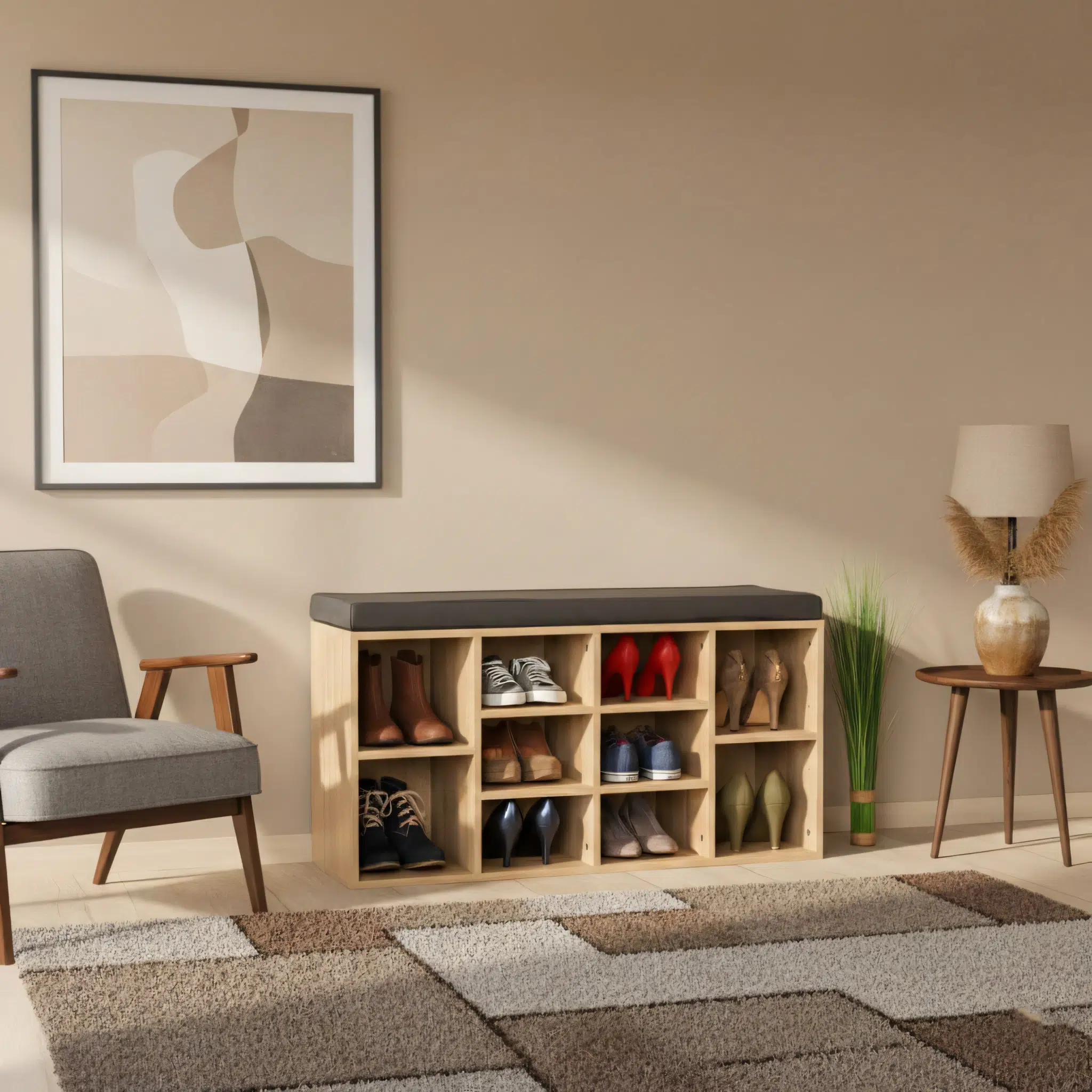 Seatra Entryway Shoe Bench