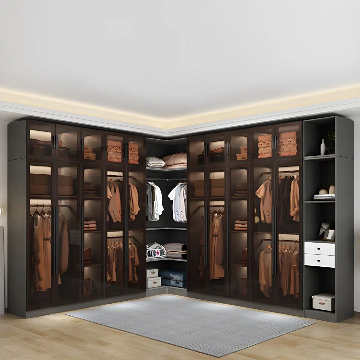 Signature Elite Glass Wardrobe