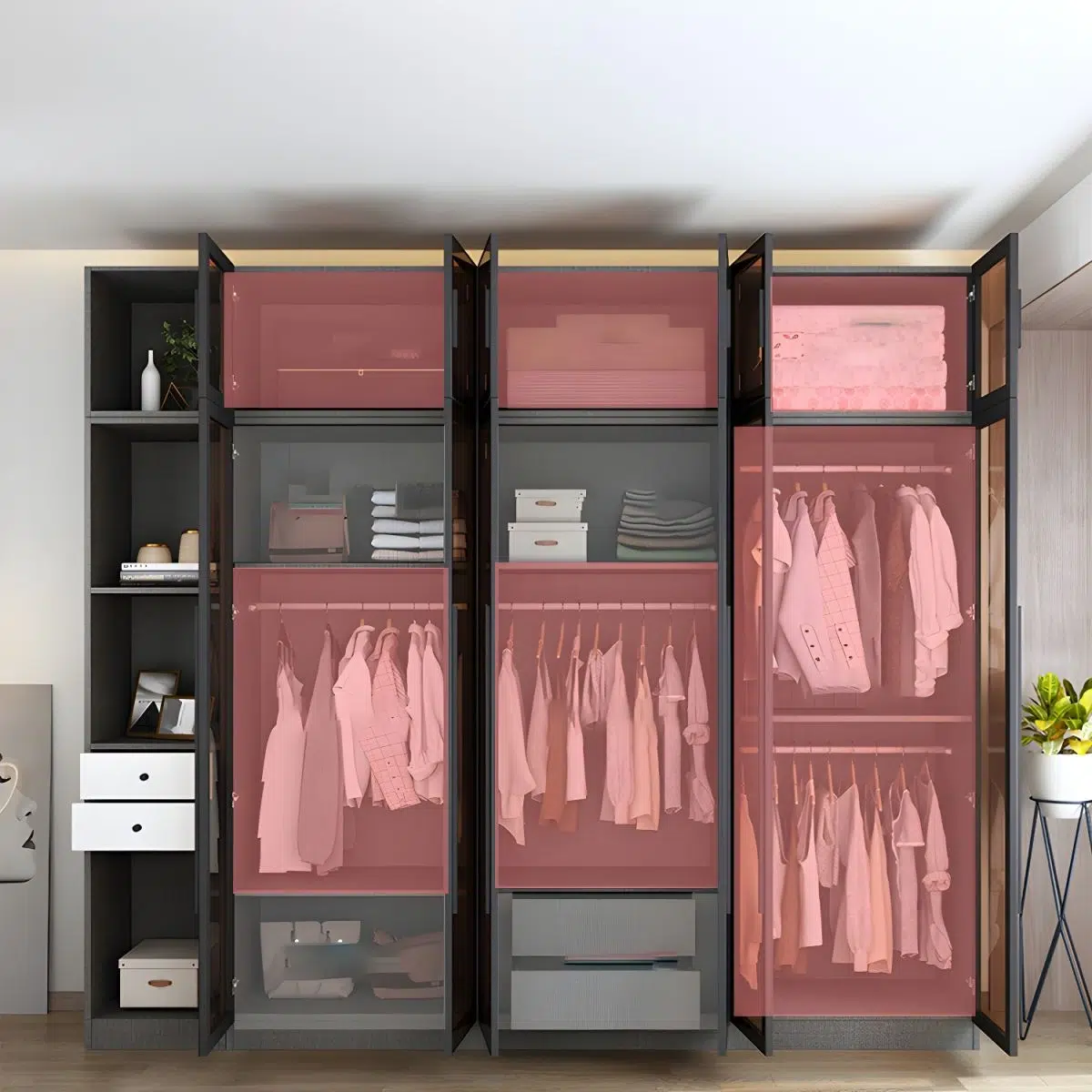 Signature Elite Glass Wardrobe
