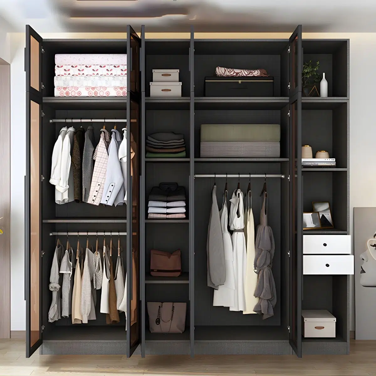 Signature Elite Glass Wardrobe