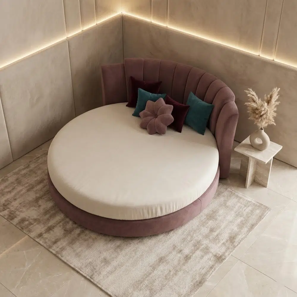 Velora Luxury Round Upholstered Bed