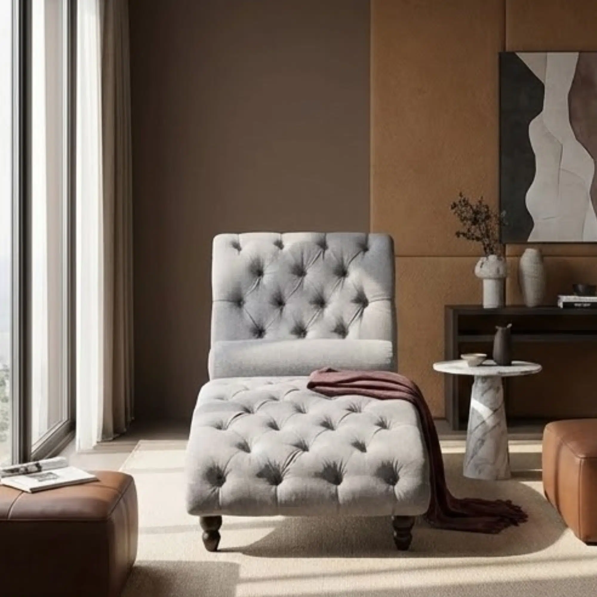 Vienna Tufted Chaise Lounge