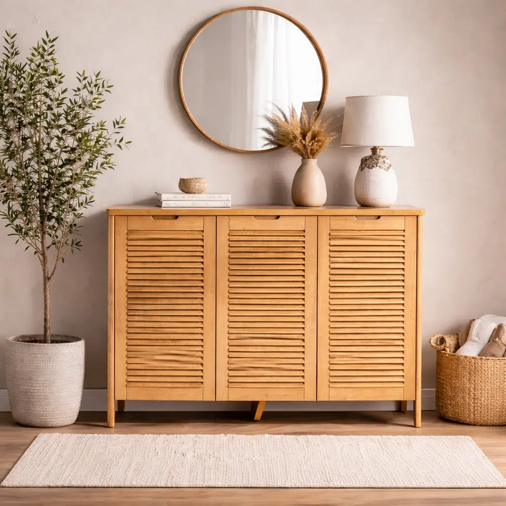 Woodiva Wooden Shoe Cabinet