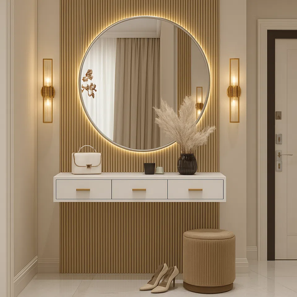 Werth Modern dresser and mirror set