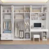 Modern Wall-Mounted Wardrobe With Study Unit