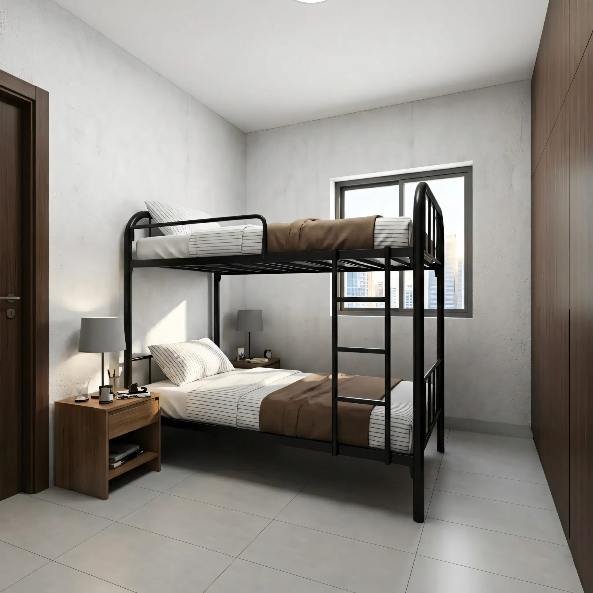 Black Army Steel Bunk Bed