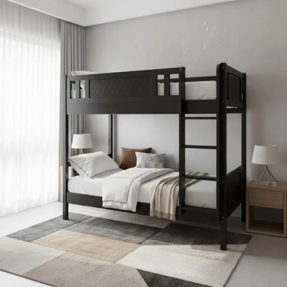 Altivex Black Wooden Bunk Beds