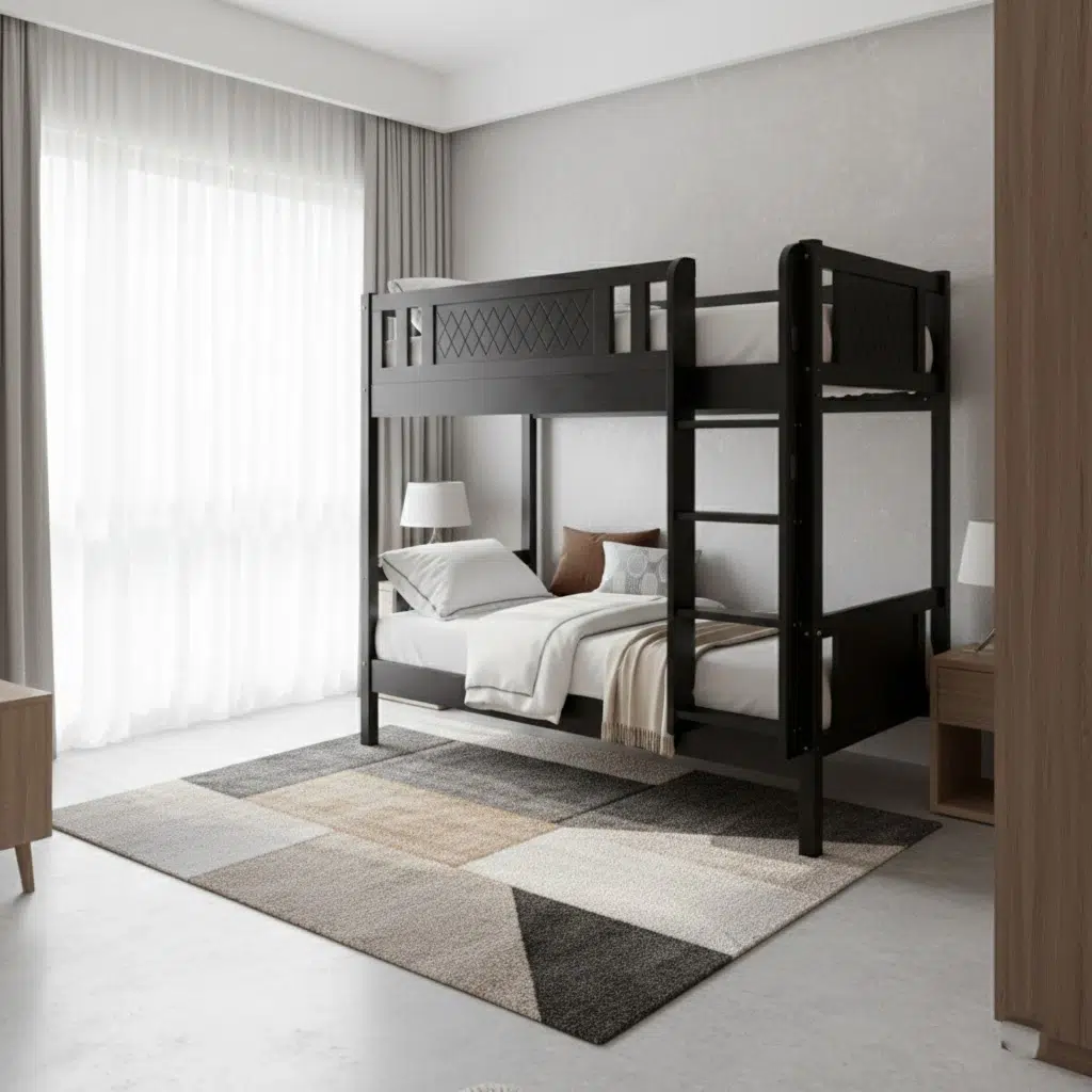 Altivex Black Wooden Bunk Beds