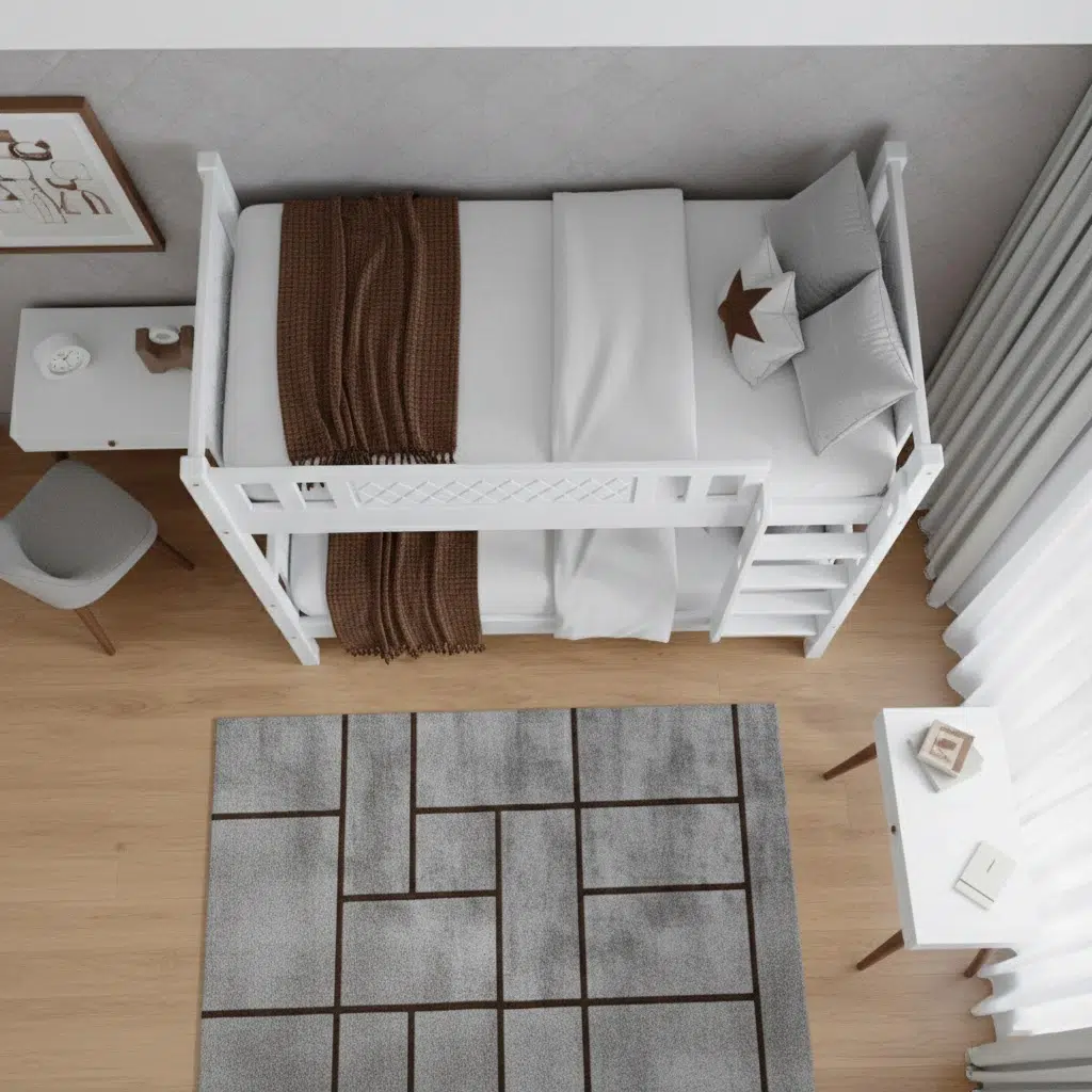 Altivex White Wooden Bunk Beds