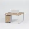2-Person Workstation with Pedestal Drawers