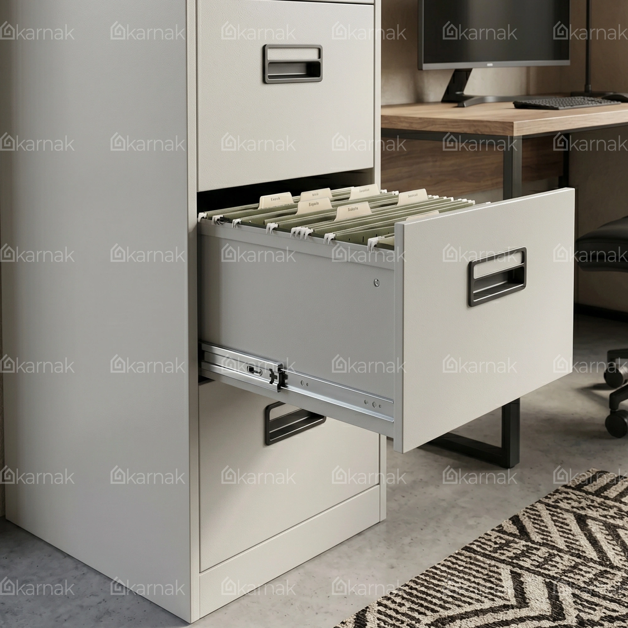 Arlin 4 Drawer Metal Filing Cabinet