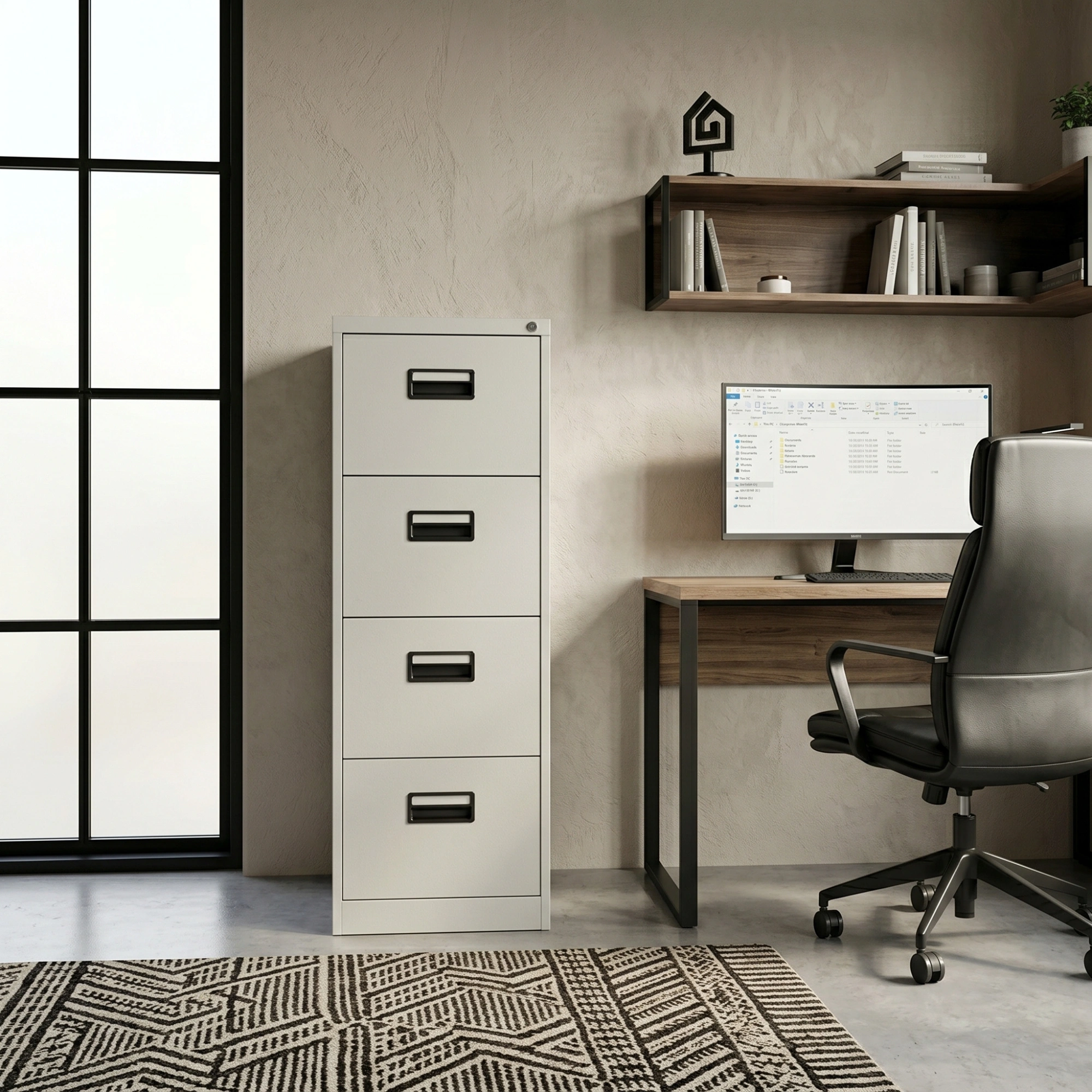 Arlin 4 Drawer Metal Filing Cabinet