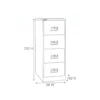 Arlin 4 Drawer Metal Filing Cabinet