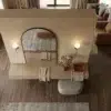 Arvessa Floating Console Table With Mirror