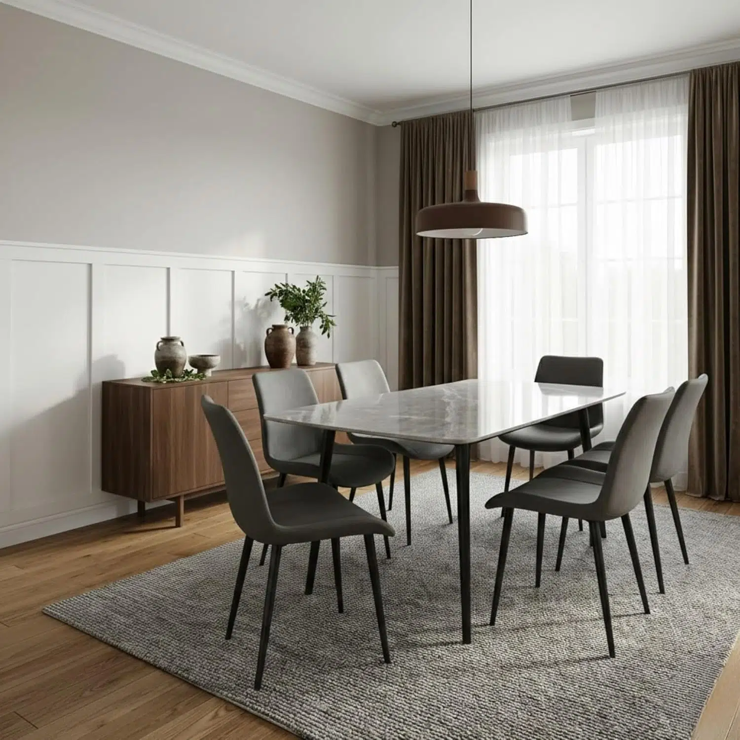 Marble Dining Set 7 Piece
