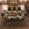 Glass Top Dining Set 9 Piece