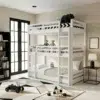 Triple Toddler White Bunk Bed