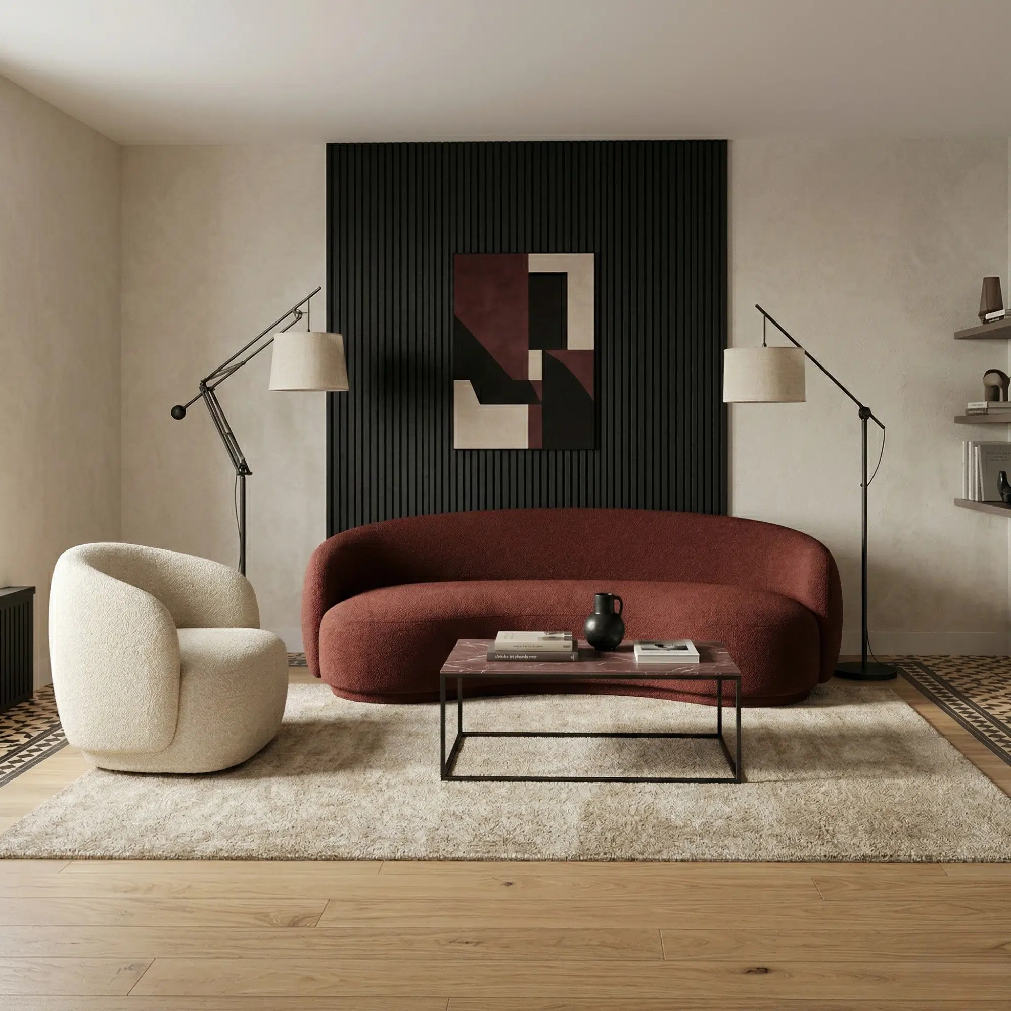 Modern 2 Seater Chaise Lounge