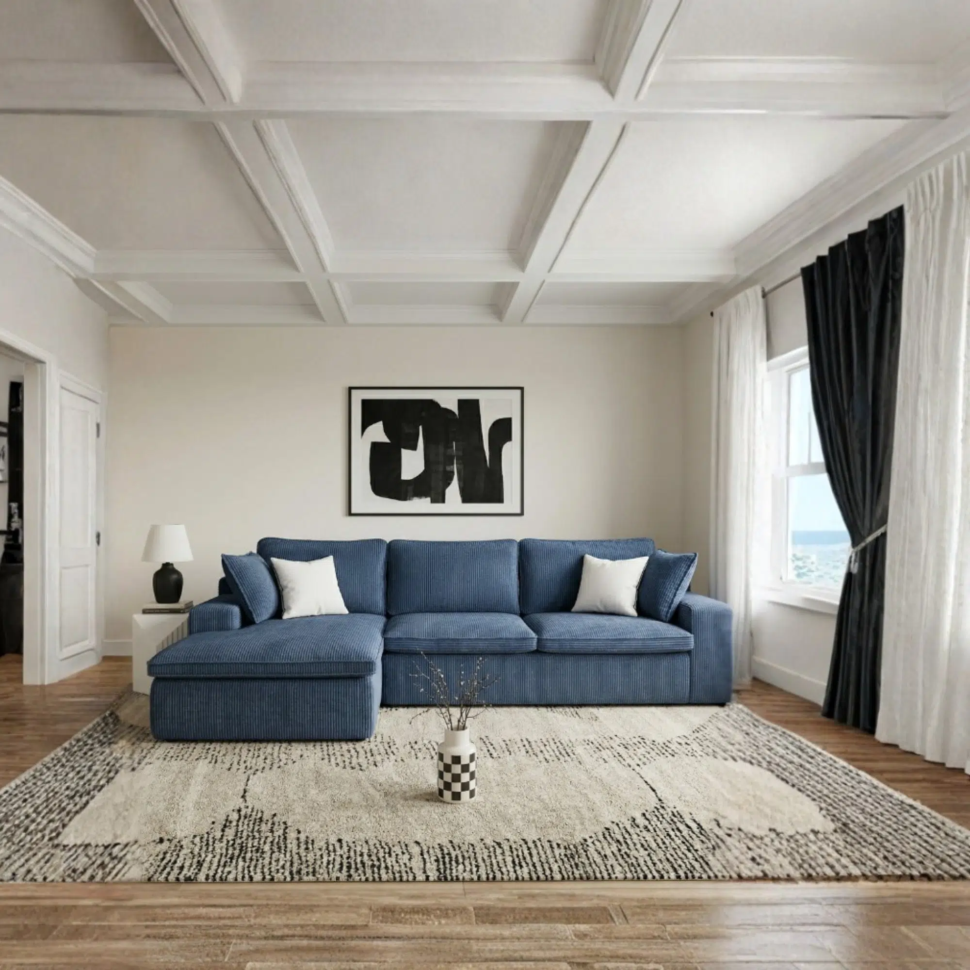 3 Seater L Shape Sofa