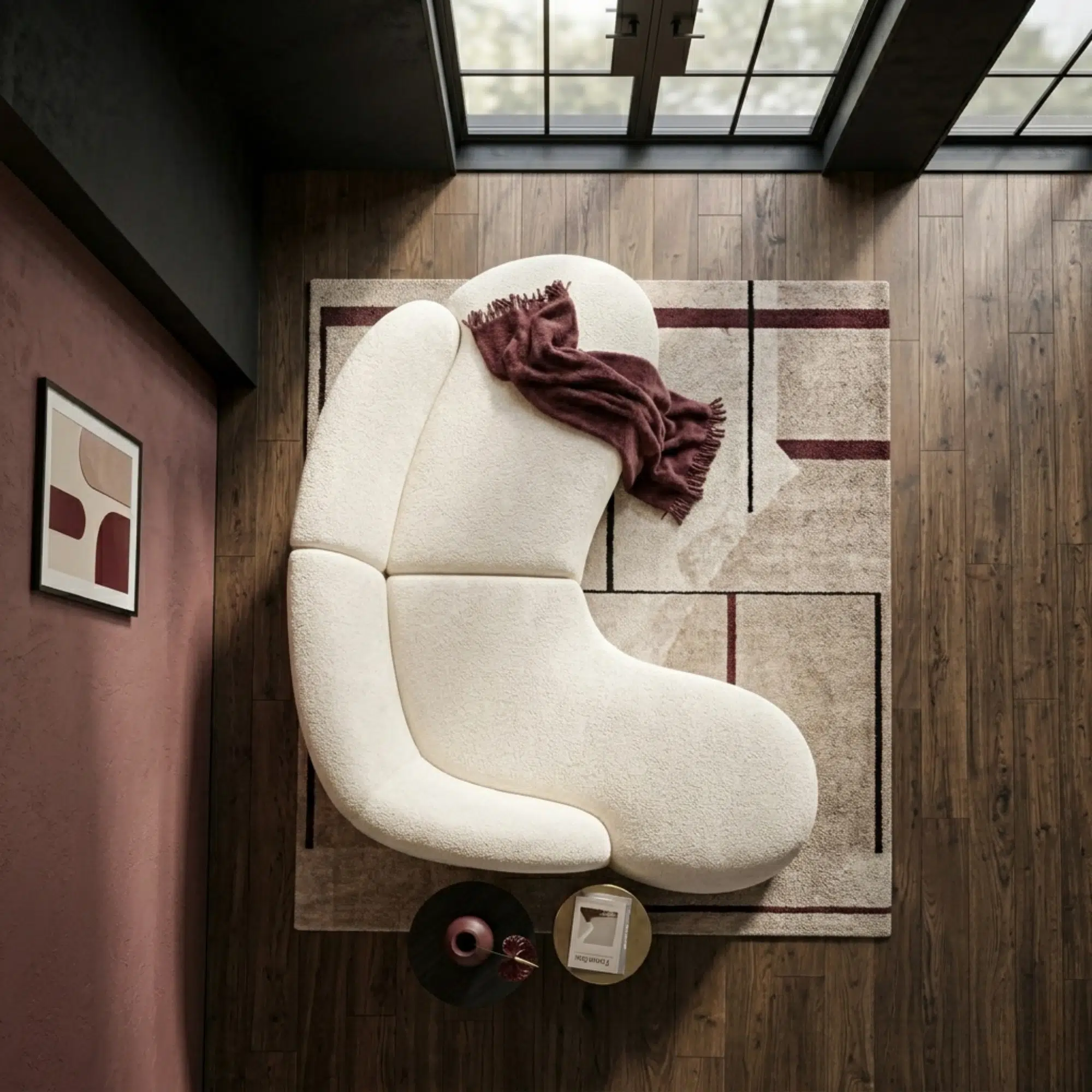 Luxury Curved Chaise Lounge