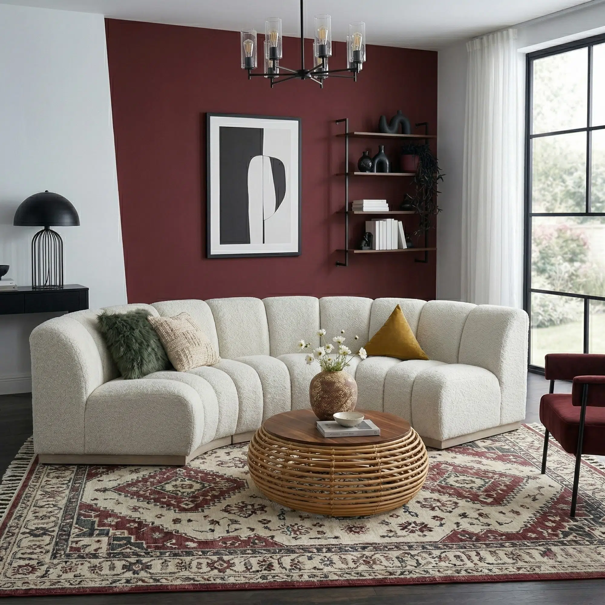 Curved 3 Seater Sofa