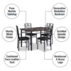Sorrell Marble Dining Table Set