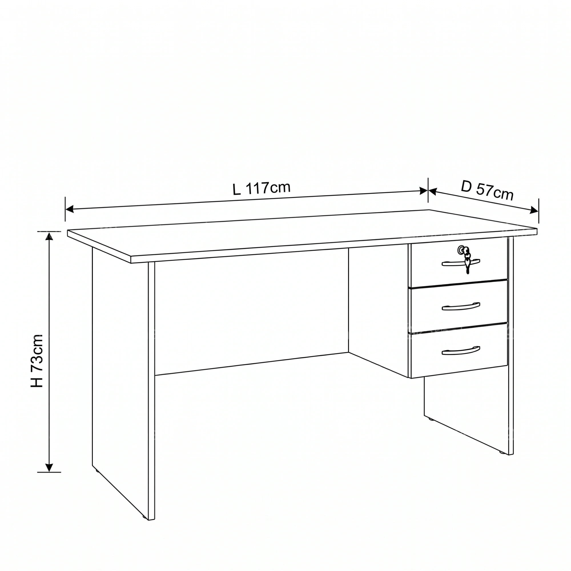 Denard Wooden Office Desk