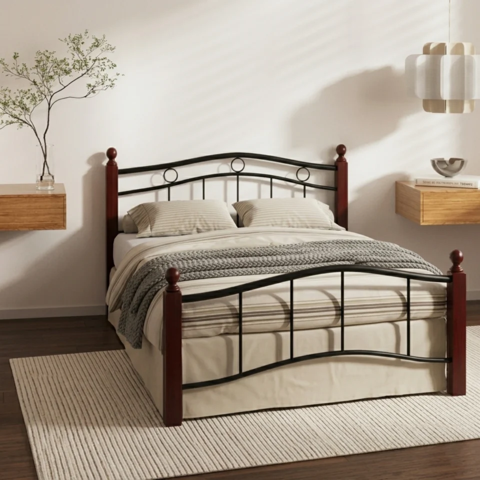 Forno Heavy Duty Wooden Steel Bed…
