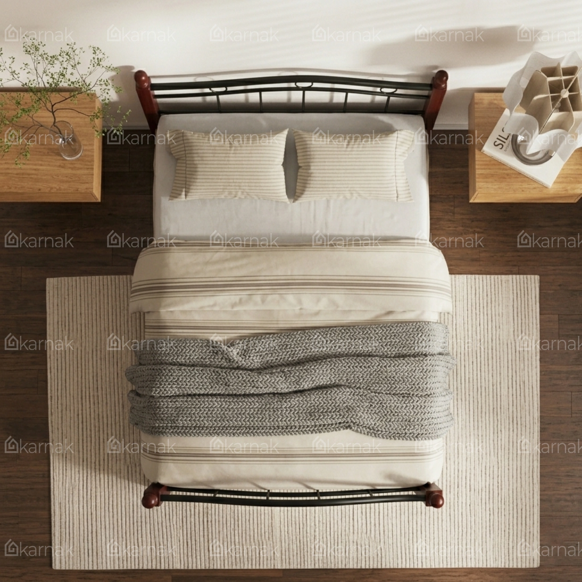 Forno Heavy Duty Wooden Steel Bed