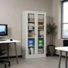 Korbin 2-Door Glass Door Metal Cabinet