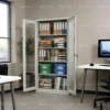 Korbin 2-Door Glass Door Metal Cabinet