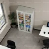 Korbin 2-Door Glass Door Metal Cabinet