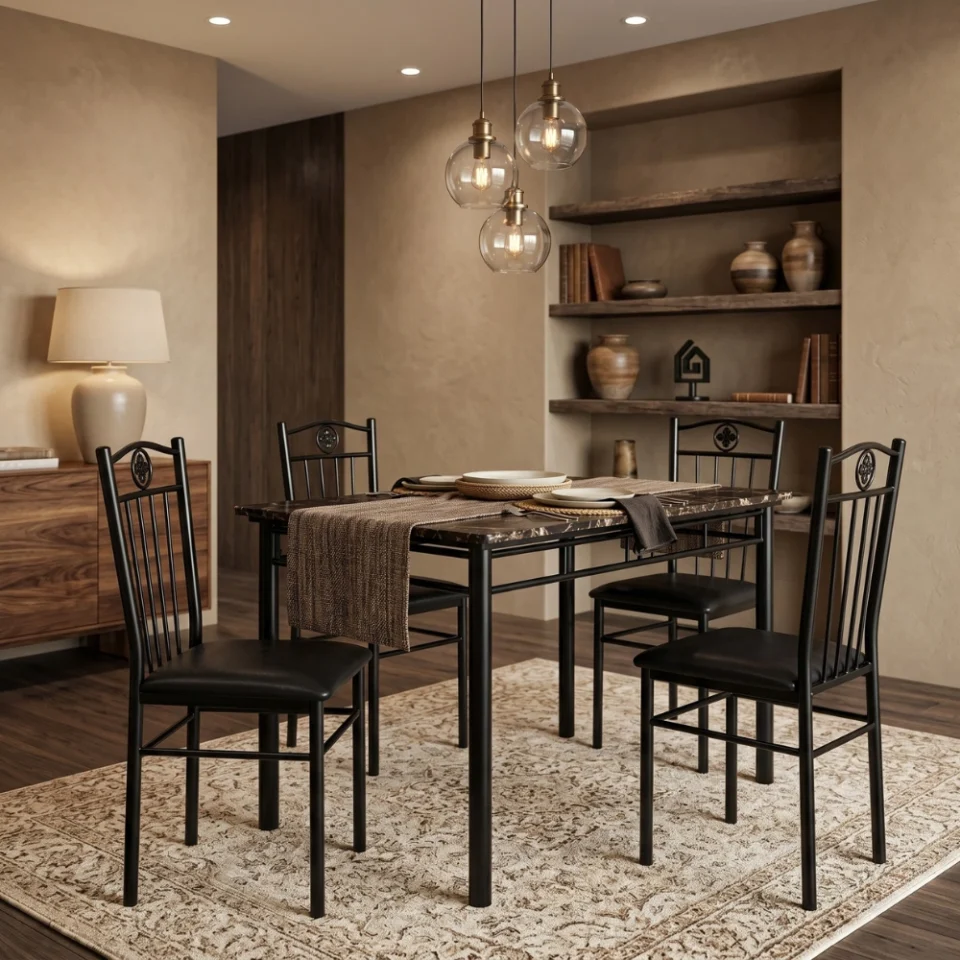 Sorrell Marble Dining Table Set…