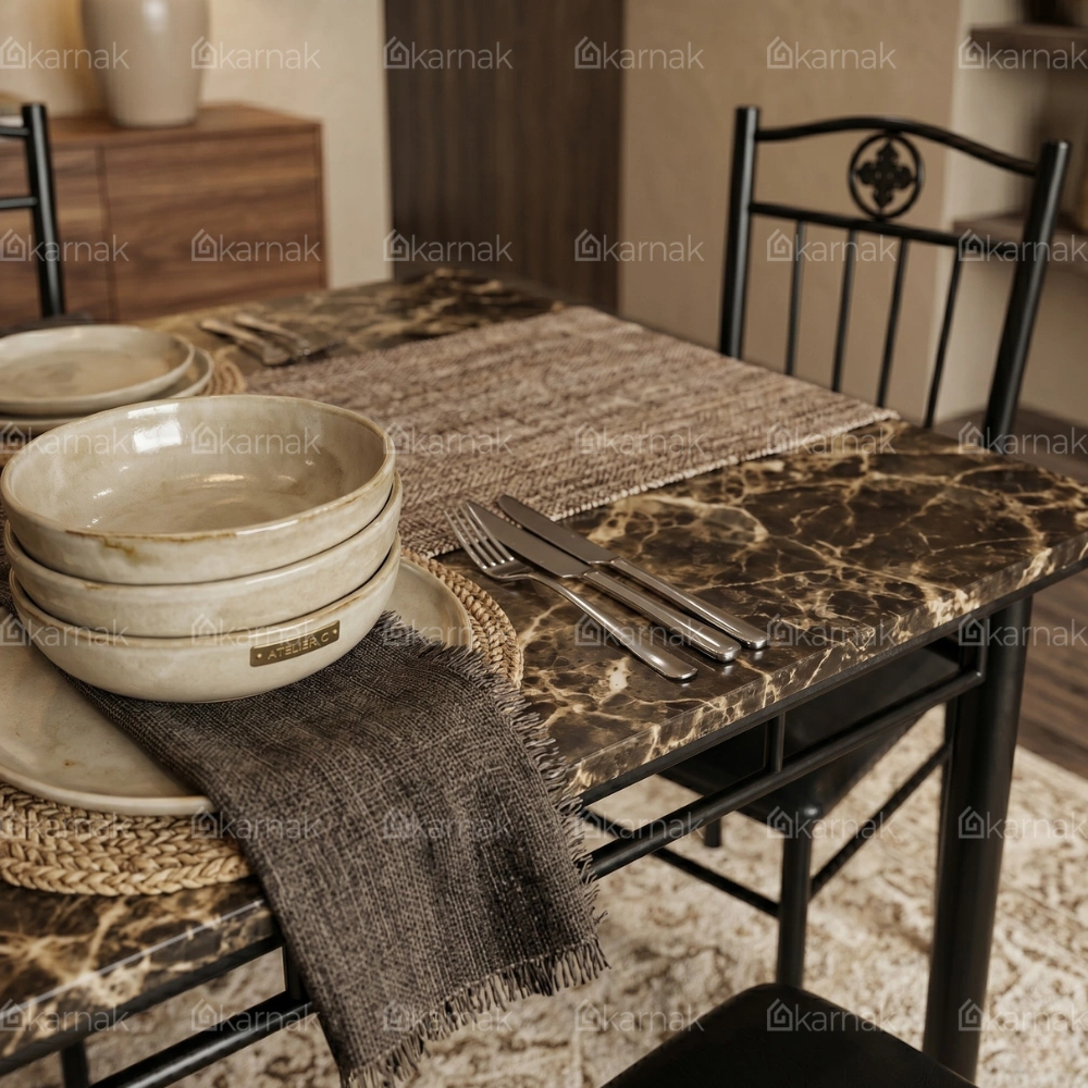 Sorrell Marble Dining Table Set