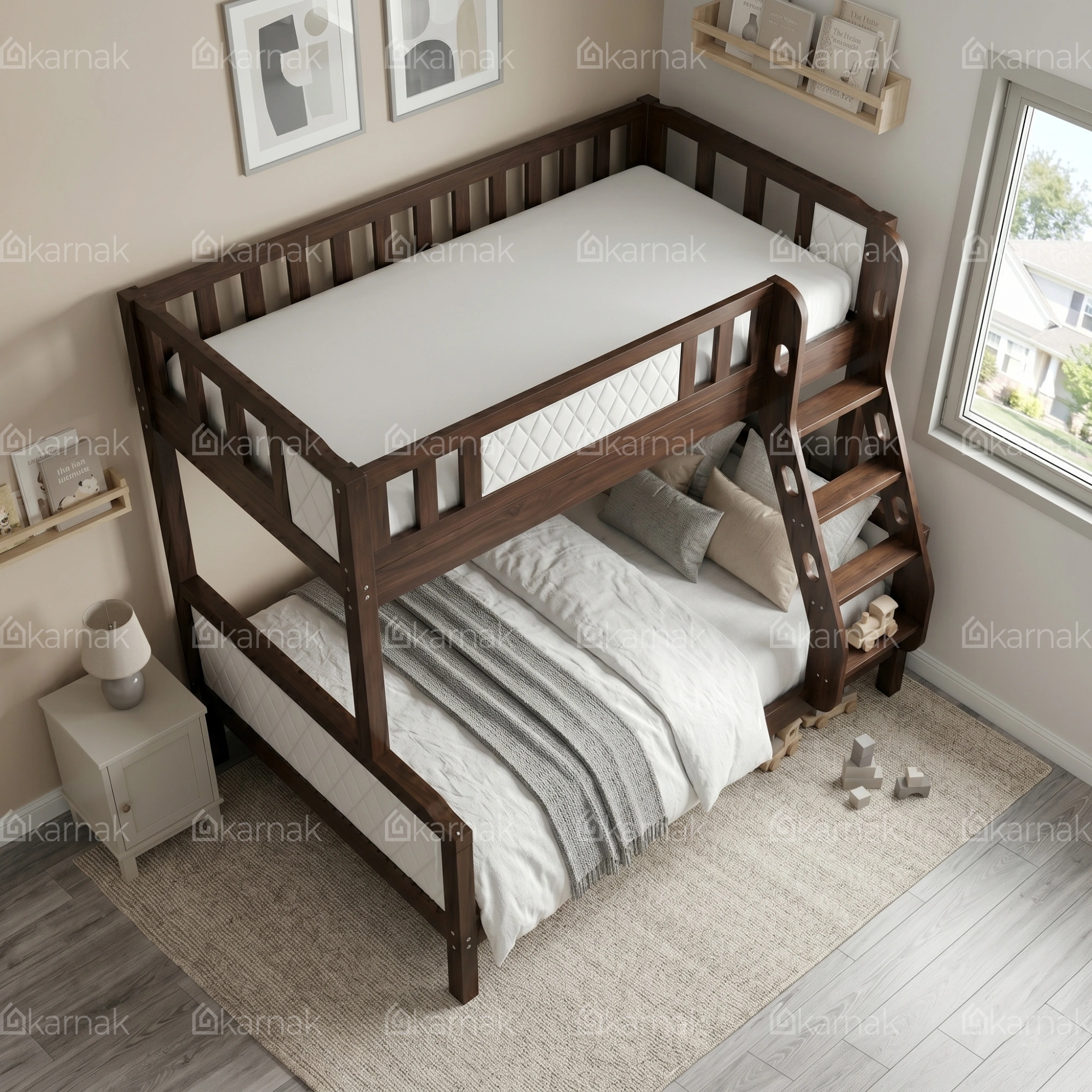 Noirvex Wooden Bunk Bed