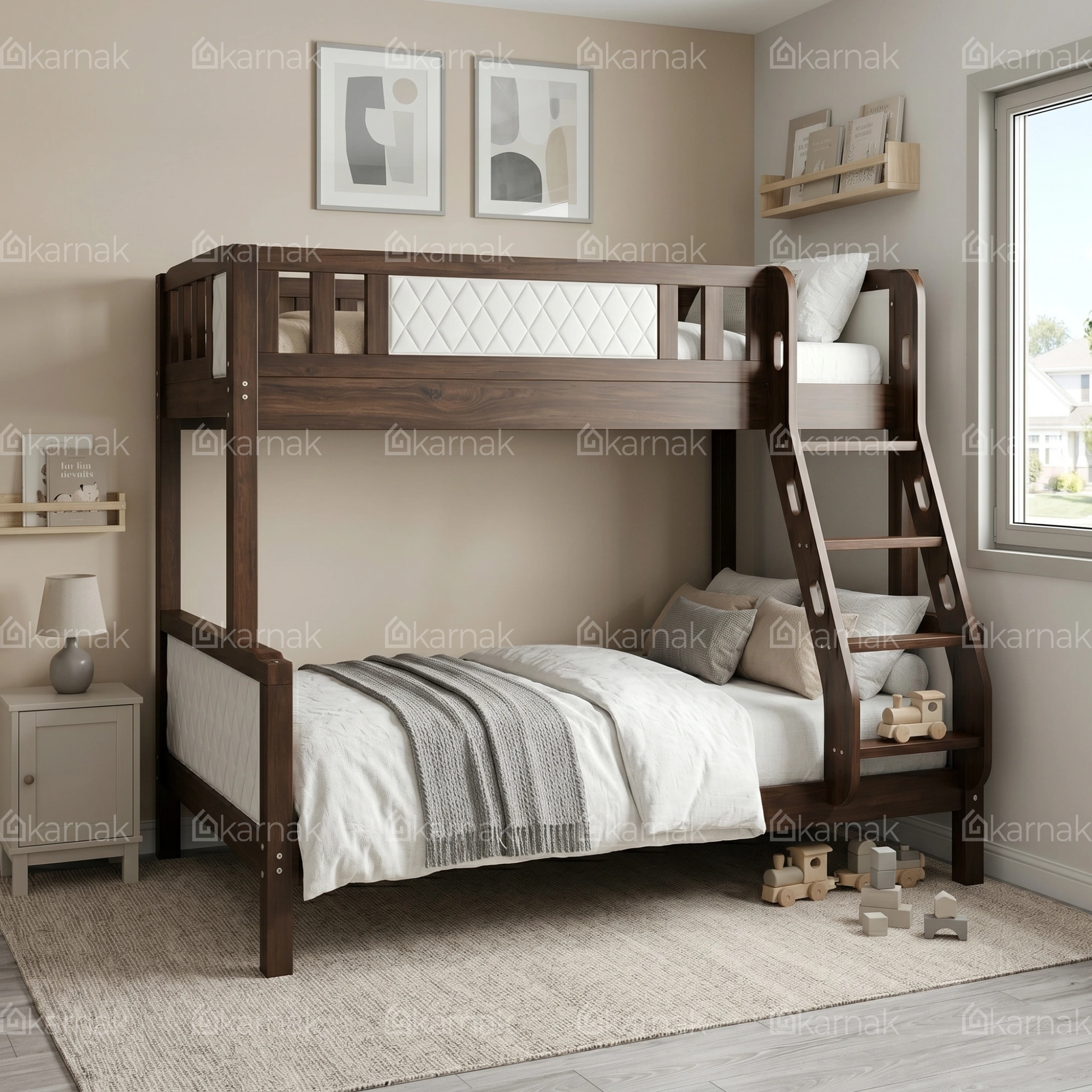 Noirvex Wooden Bunk Bed