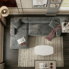 Modern L Shape Sofa with Free Coffee Table
