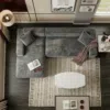 Modern L Shape Sofa with Free Coffee Table
